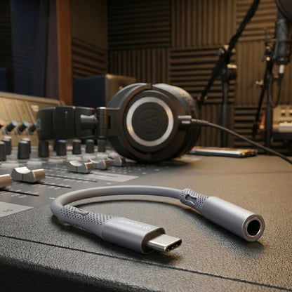 Adapter Audio USB-C - 3.5mm Techsuit AC1 SoundFlex, Szary