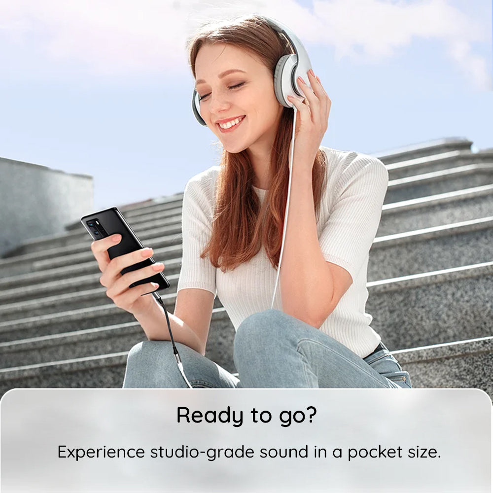 Adapter Audio USB-C - 3.5mm Techsuit AC12 FuseXound, Szary, Zestaw 2 sztuki