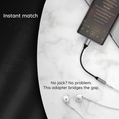 Adapter Audio USB-C - 3.5mm Techsuit AC12 FuseXound, Szary, Zestaw 2 sztuki