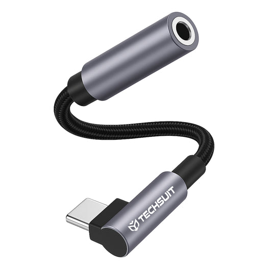 Adapter Audio USB-C - 3.5mm Techsuit AC7 MusicDox, Szary