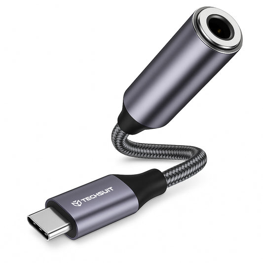 Adapter Audio USB-C - 3.5mm Techsuit AC8 MusicDox, Szary