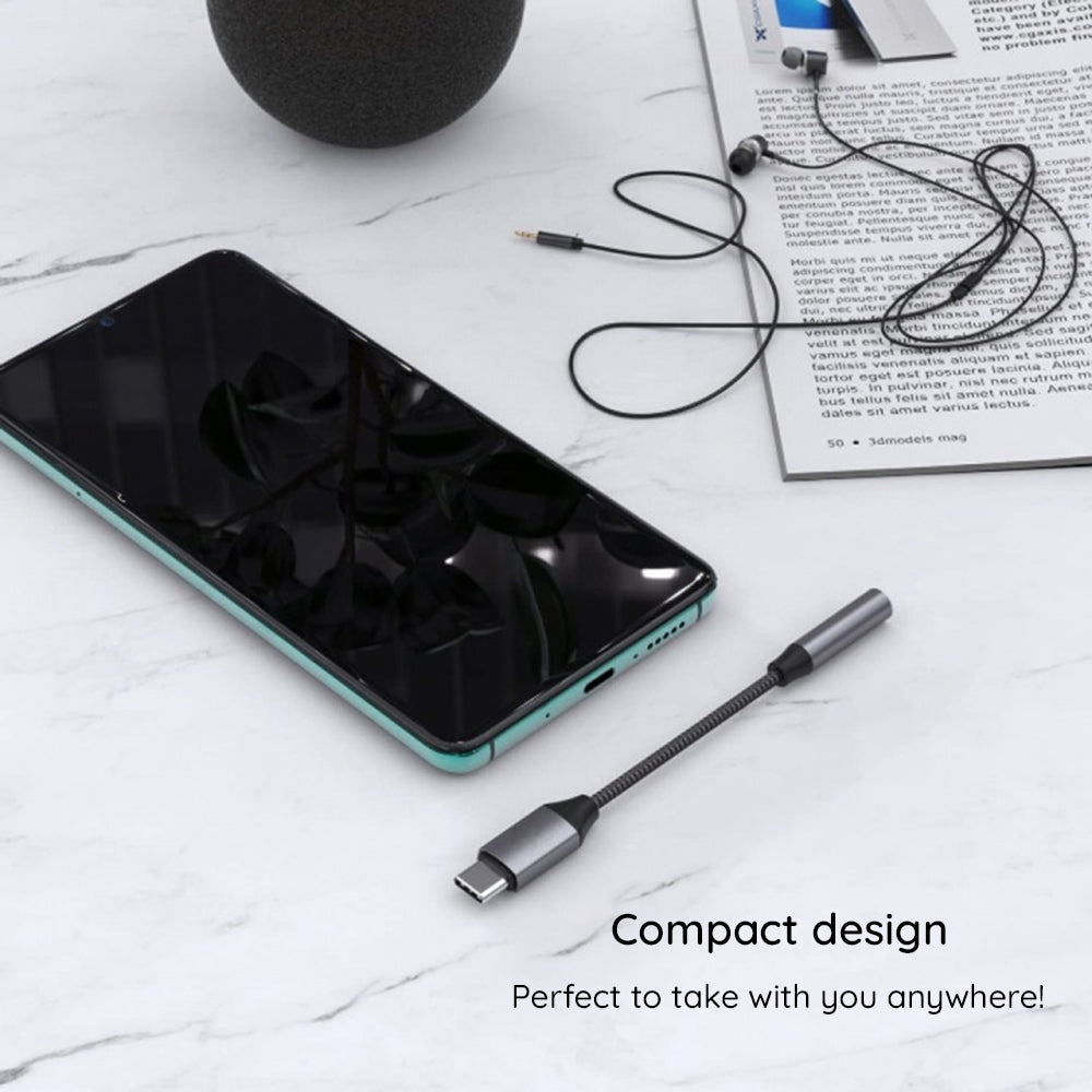 Adapter Audio USB-C - 3.5mm Techsuit AC8 MusicDox, Szary