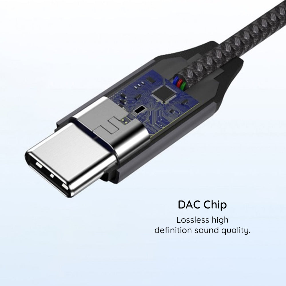 Adapter Audio USB-C - 3.5mm Techsuit AC8 MusicDox, Szary