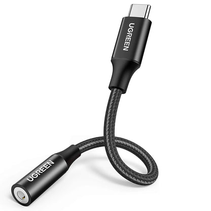 Adapter Audio USB-C - 3.5mm UGREEN AV142, Czarny