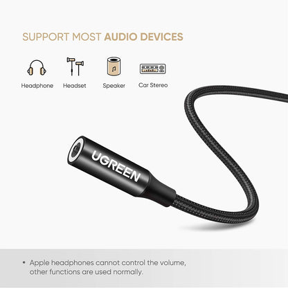 Adapter Audio USB-C - 3.5mm UGREEN AV142, Czarny