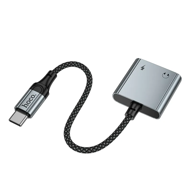 USB-C Audio Adapter - USB-C / USB-C HOCO UPA34A, Gray