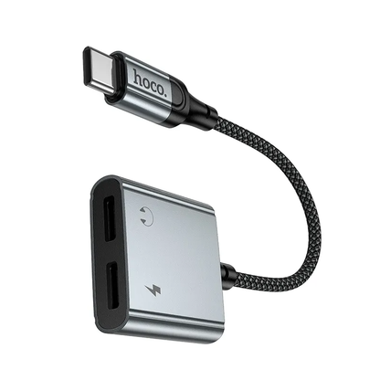 USB-C Audio Adapter - USB-C / USB-C HOCO UPA34A, Gray