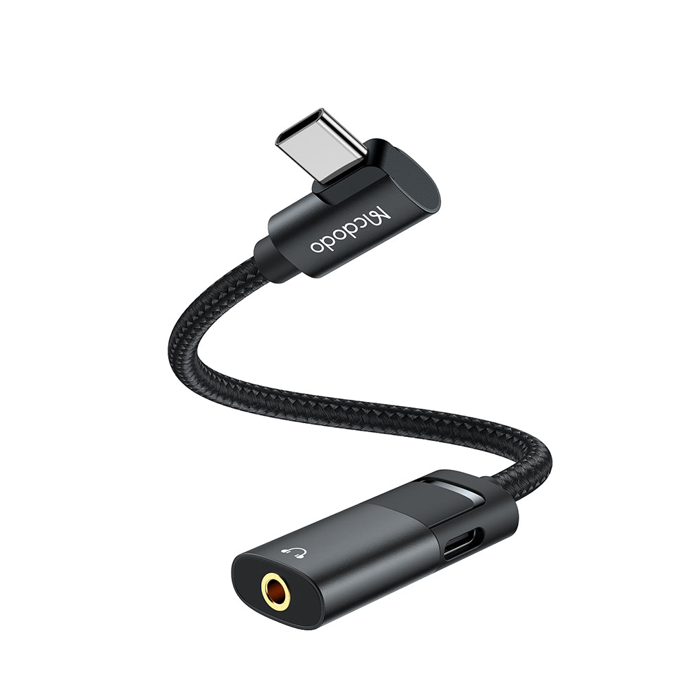Adapter Audio USB-C - USB-C / 3,5 mm McDodo CA-1880, Czarny