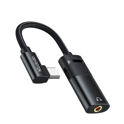 Adapter Audio USB-C - USB-C / 3,5 mm McDodo CA-1880, Czarny