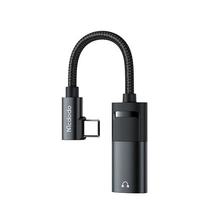 Adapter Audio USB-C - USB-C / 3,5 mm McDodo CA-1880, Czarny