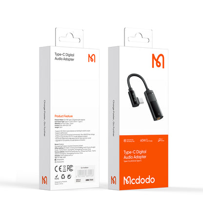 Adapter Audio USB-C - USB-C / 3,5 mm McDodo CA-1880, Czarny