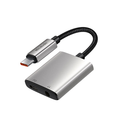 Adapter Audio USB-C - USB-C / 3.5mm McDodo CA-5050 Wales, Szary
