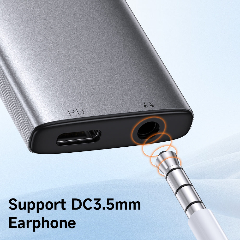 Adapter Audio USB-C - USB-C / 3.5mm McDodo CA-5050 Wales, Szary