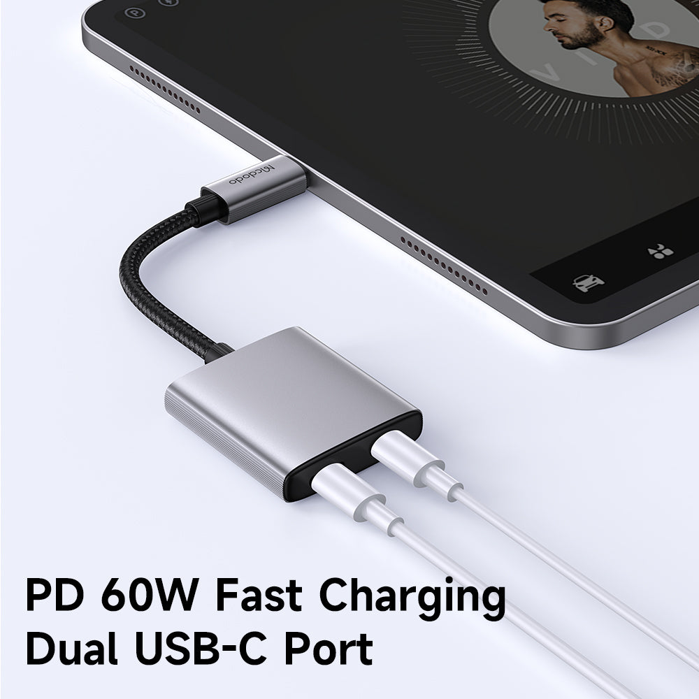 Adapter Audio USB-C - USB-C / USB-C McDodo CA-5570 Wales, Szary
