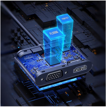 Adapter Wideo UGREEN CM449, USB-A - HDMI / VGA, Szary