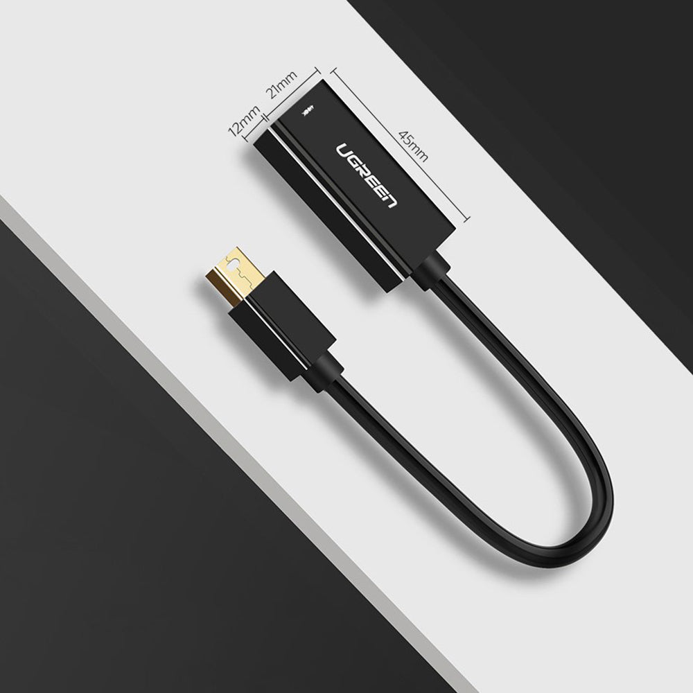 Adapter wideo UGREEN MD112 (10461), MiniDisplayPort - HDMI, Czarny