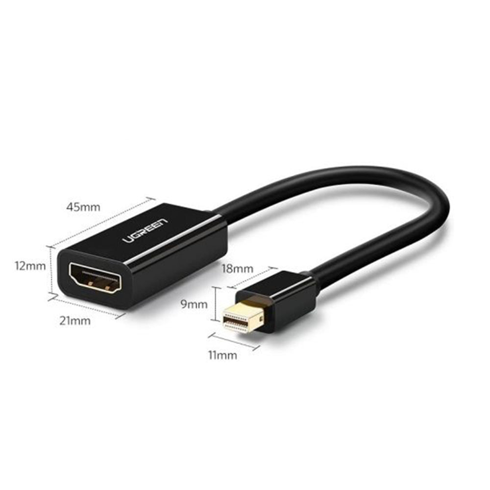 Adapter wideo UGREEN MD112 (10461), MiniDisplayPort - HDMI, Czarny