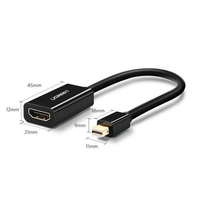 Adapter wideo UGREEN MD112 (10461), MiniDisplayPort - HDMI, Czarny