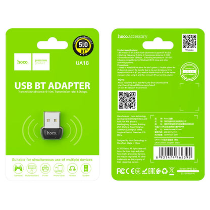 Adapter Bluetooth USB HOCO UA18, czarny