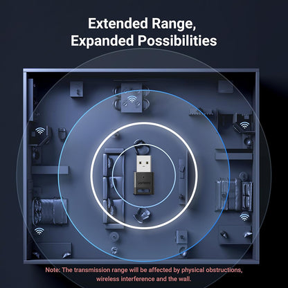 Adapter Bluetooth USB UGREEN CM591 (35995), Czarny