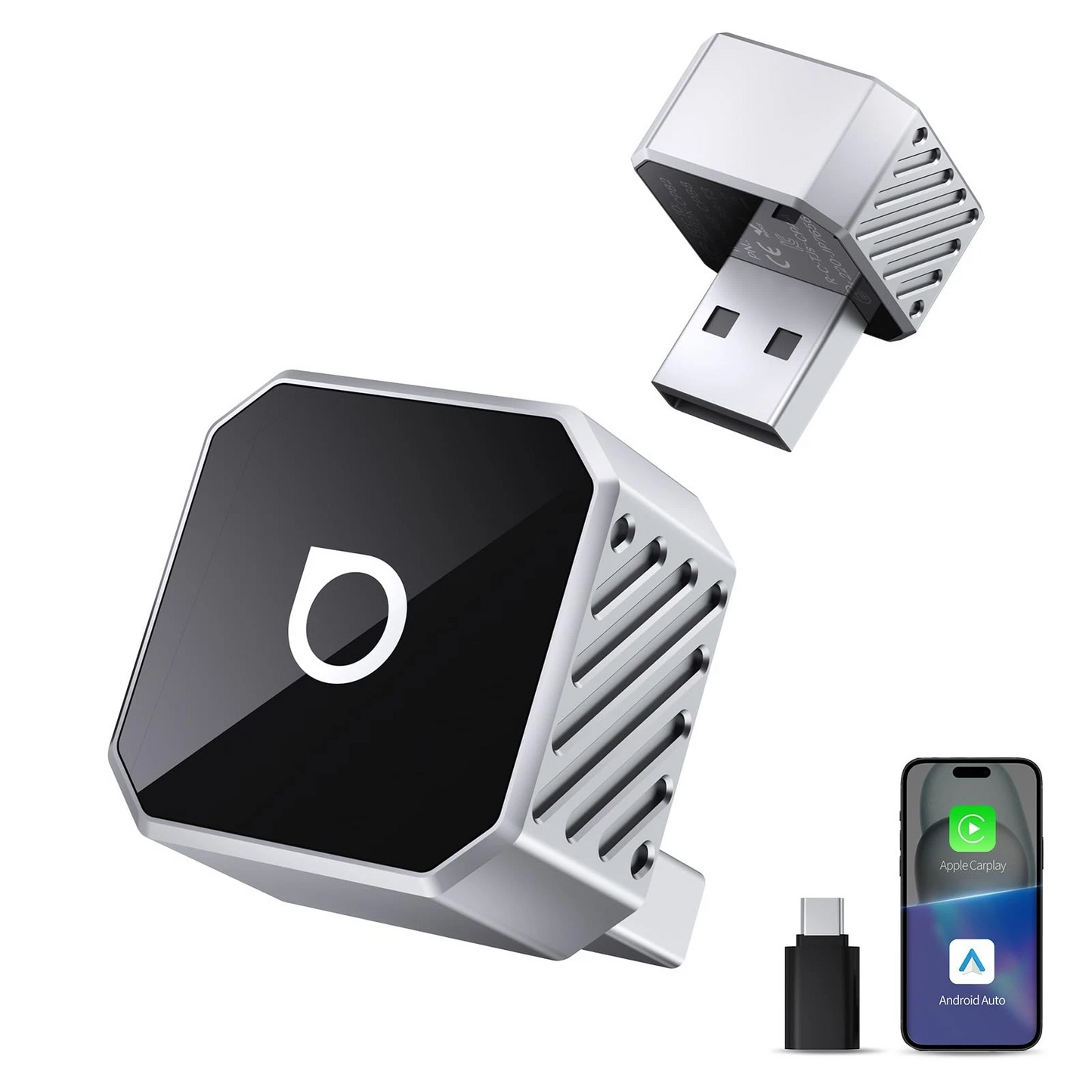 Bezprzewodowy adapter Carplay / Android Auto Ottocast Mini Cube Style C dla Apple iPhone / Android Series CP88-T3