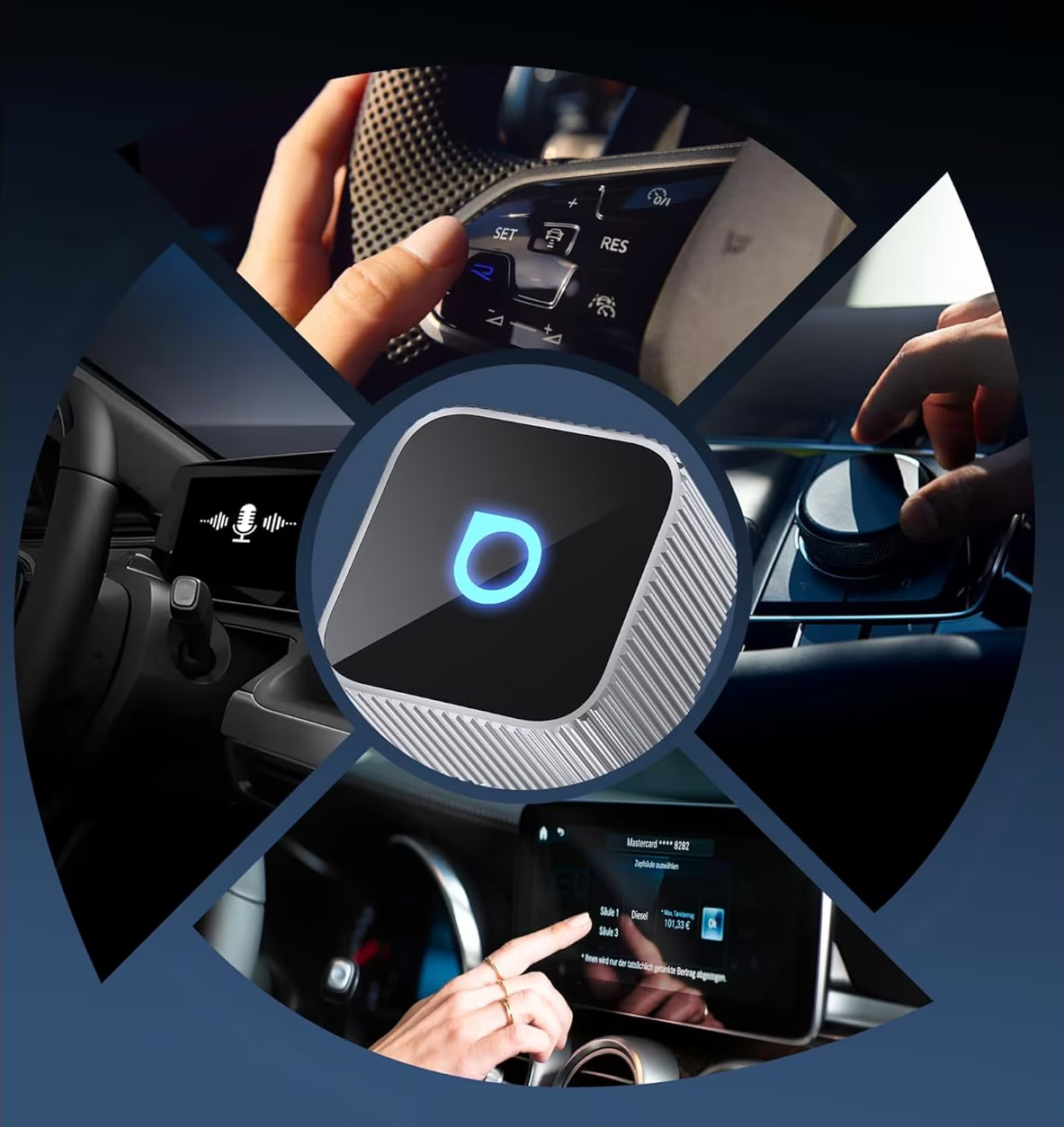 Adapter Carplay / Android Auto Wireless Ottocast Mini Cube Style B dla Apple iPhone / Android Series CP88-T2