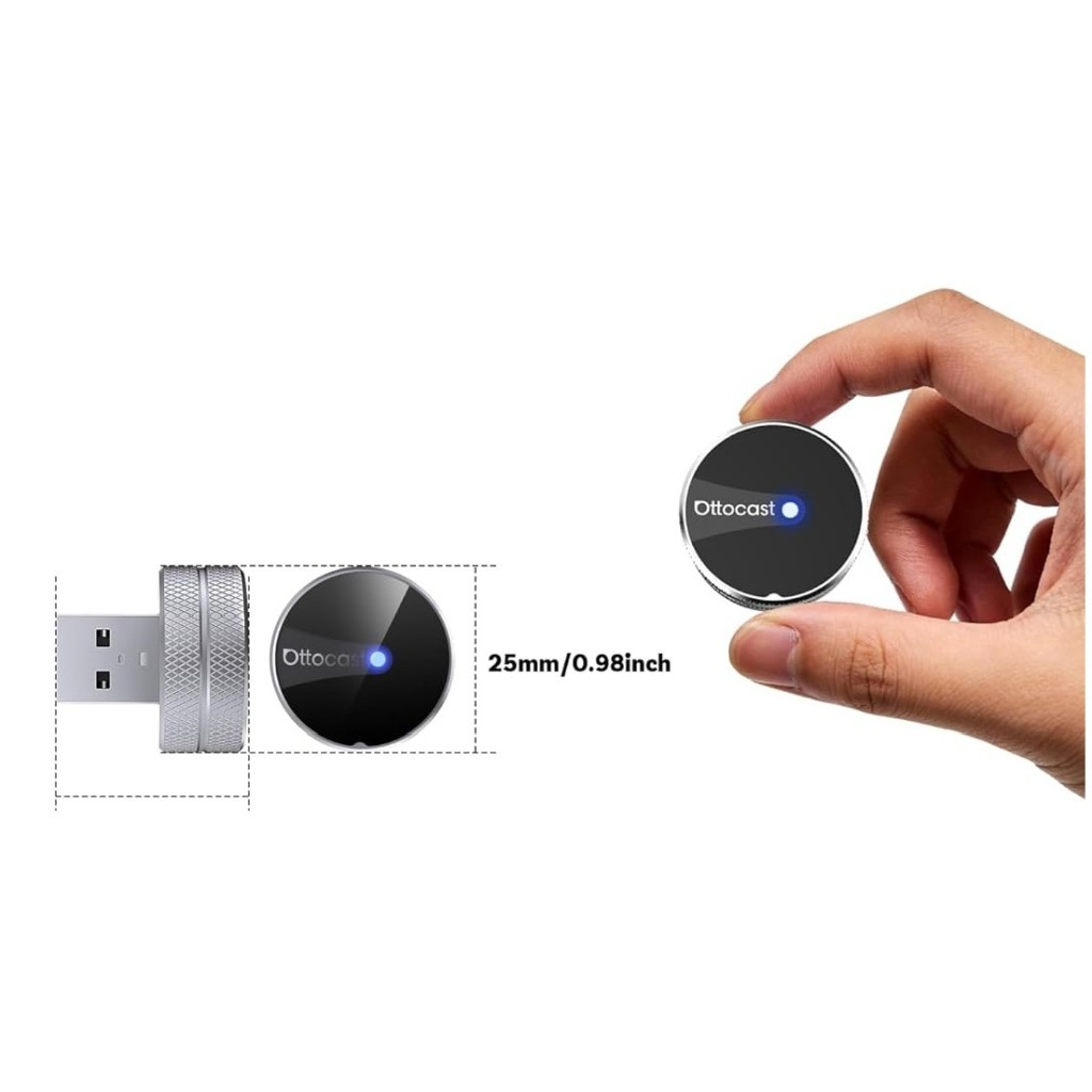Bezprzewodowy adapter Carplay / Android Auto Ottocast Mini Slim Tube dla Apple iPhone / serii Android CP88-T4