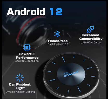Bezprzewodowy adapter Carplay / Android Auto Ottocast OttoAibox P3 dla Apple iPhone / Android Series PCS46
