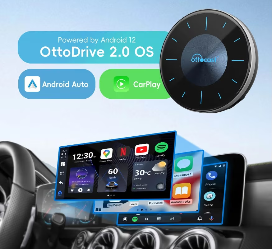 Bezprzewodowy adapter Carplay / Android Auto Ottocast OttoAibox P3 dla Apple iPhone / Android Series PCS46