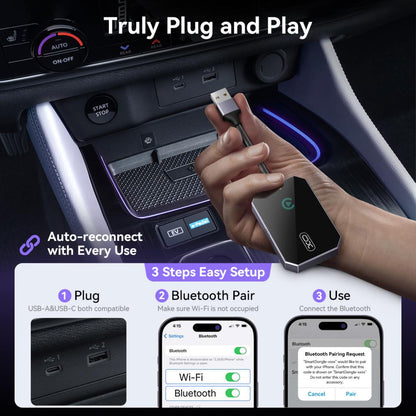 Adapter Carplay Wireless XO Design CZ016 dla serii Apple iPhone