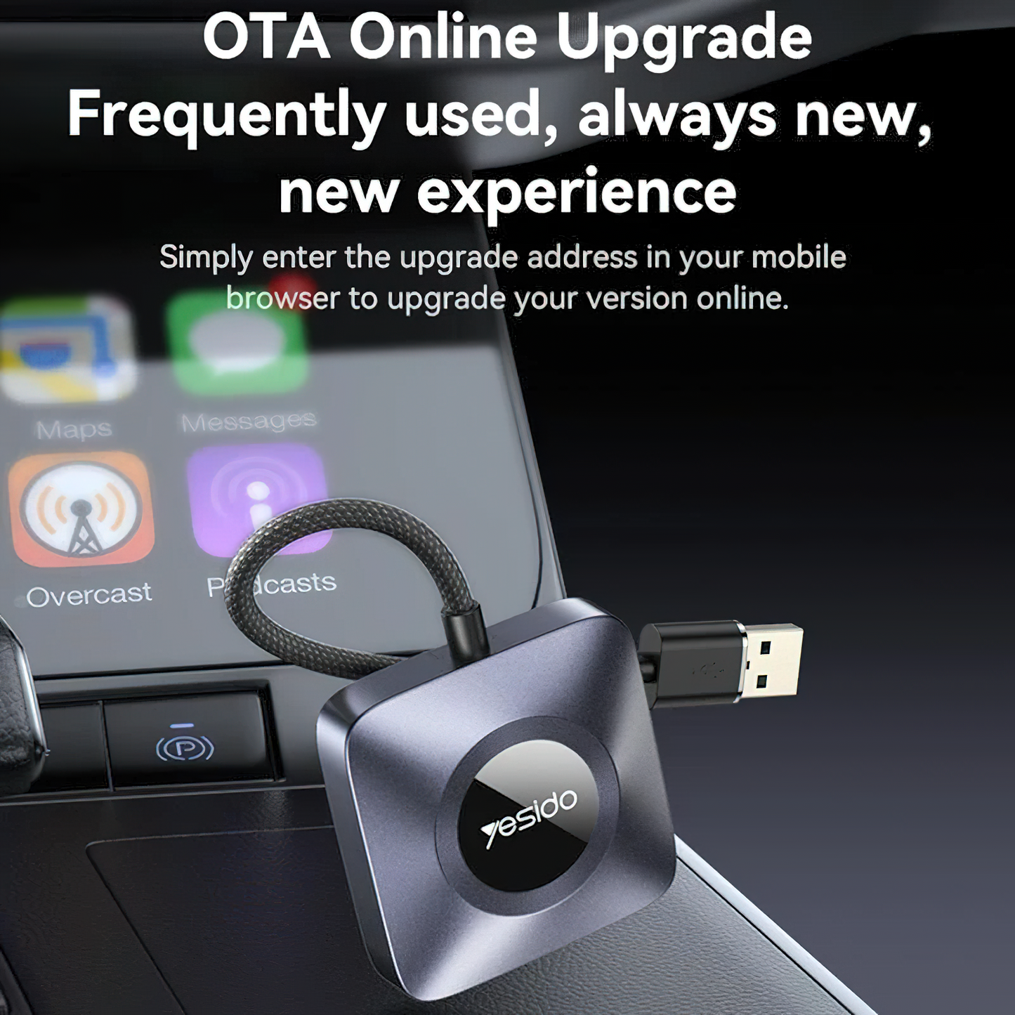 Bezprzewodowy adapter Carplay Yesido KM23 dla serii Apple iPhone