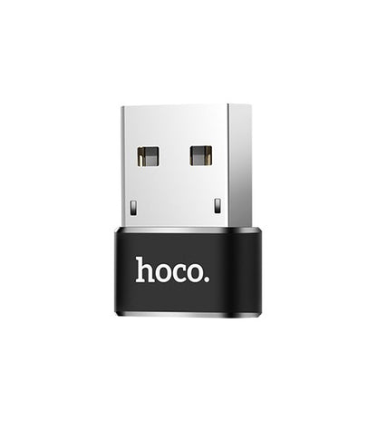 Adapter do ładowania i transmisji danych USB-C - USB-A HOCO UA6, czarny