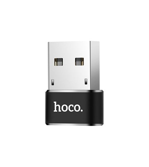 Adapter do ładowania i transmisji danych USB-C - USB-A HOCO UA6, czarny