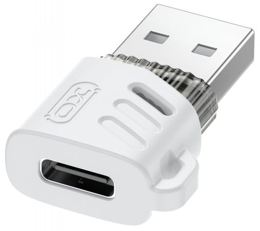 Adapter do danych i ładowania USB-C - USB-A XO Design NB256D, Biały