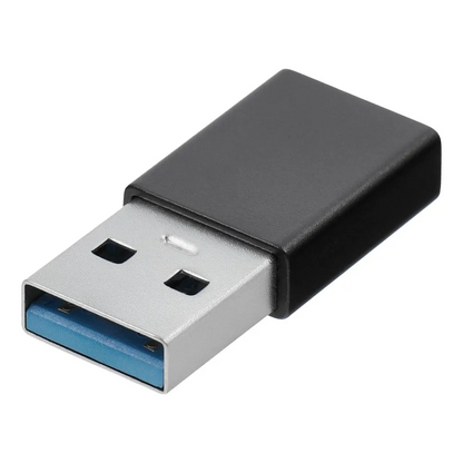 USB-C to USB-A Data and Charging Adapter Blue Star, Black