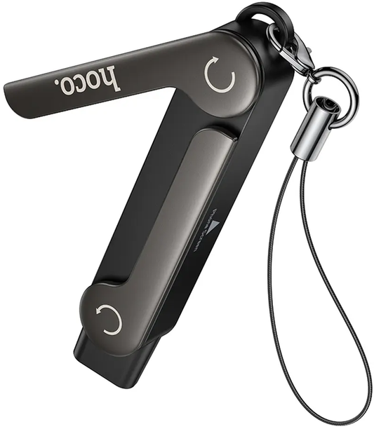 Adapter danych i ładowania USB-C - USB-C HOCO UA47A, czarny