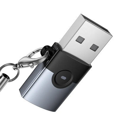 Adapter danych i ładowania USB-C - USB-A HOCO UA46B, Szary