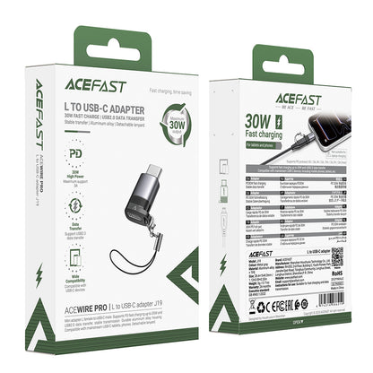Adapter Danych i Ładowania Lightning - USB-C Acefast J19, Szary