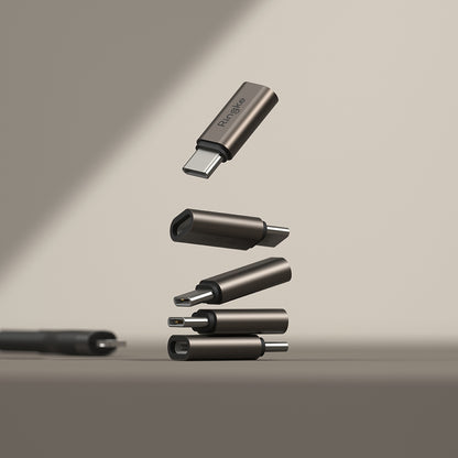 Adapter Danych i Ładowania Lightning - USB-C Ringke, Brązowy, Zestaw 2 sztuki