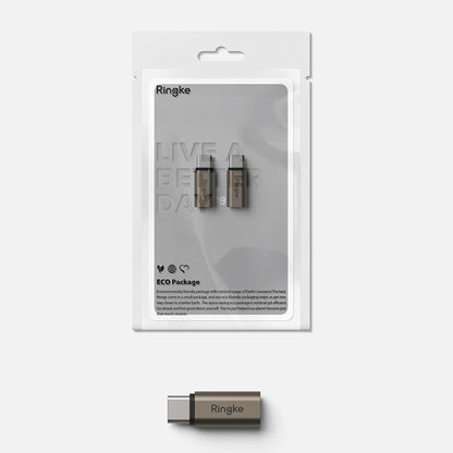 Adapter Danych i Ładowania Lightning - USB-C Ringke, Brązowy, Zestaw 2 sztuki