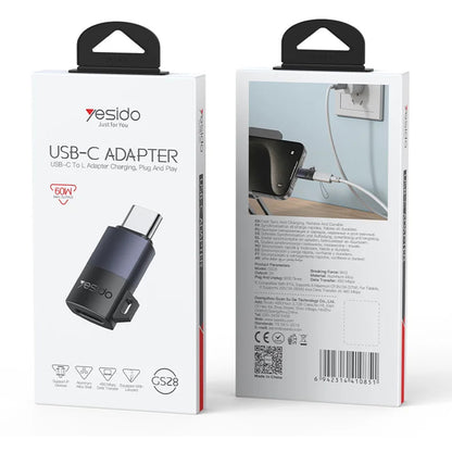 Adapter Danych i Ładowania Lightning - USB-C Yesido GS28, Szary