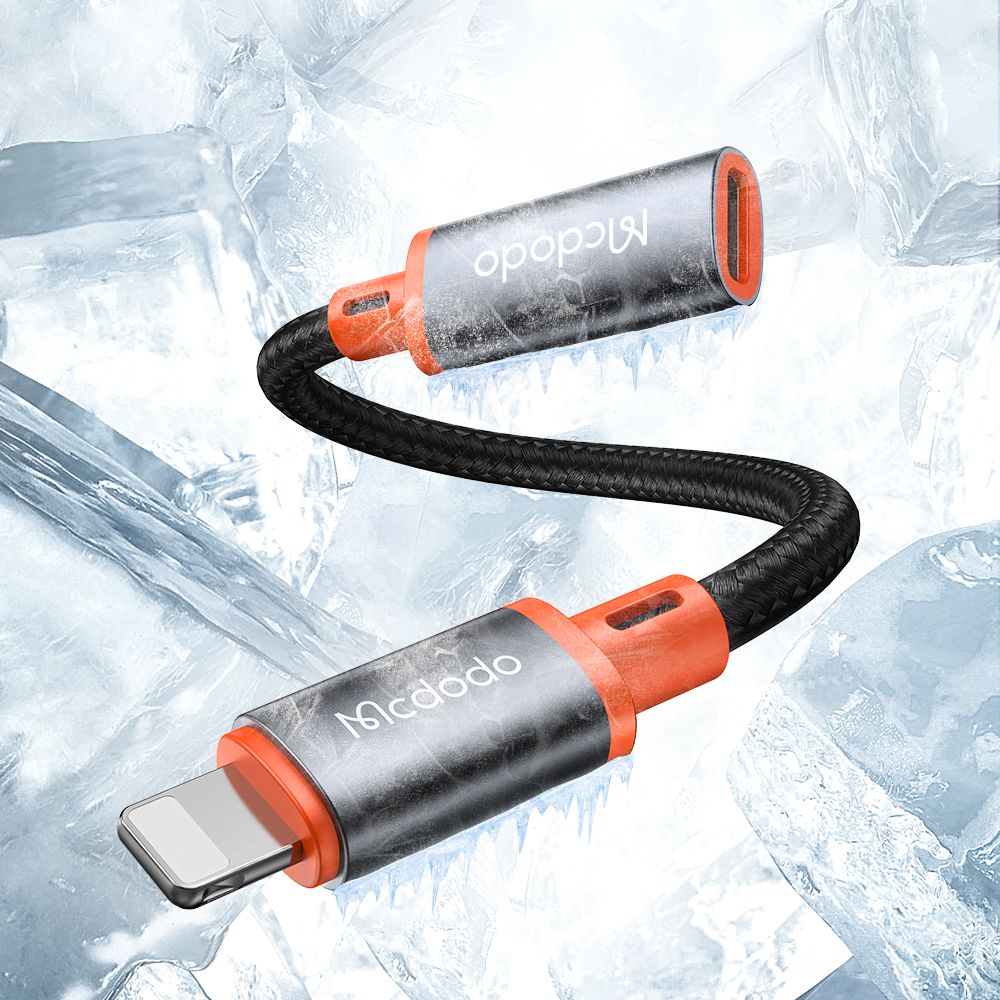 Adapter do danych i ładowania USB-C - Lightning McDodo CA-1440, Czarny