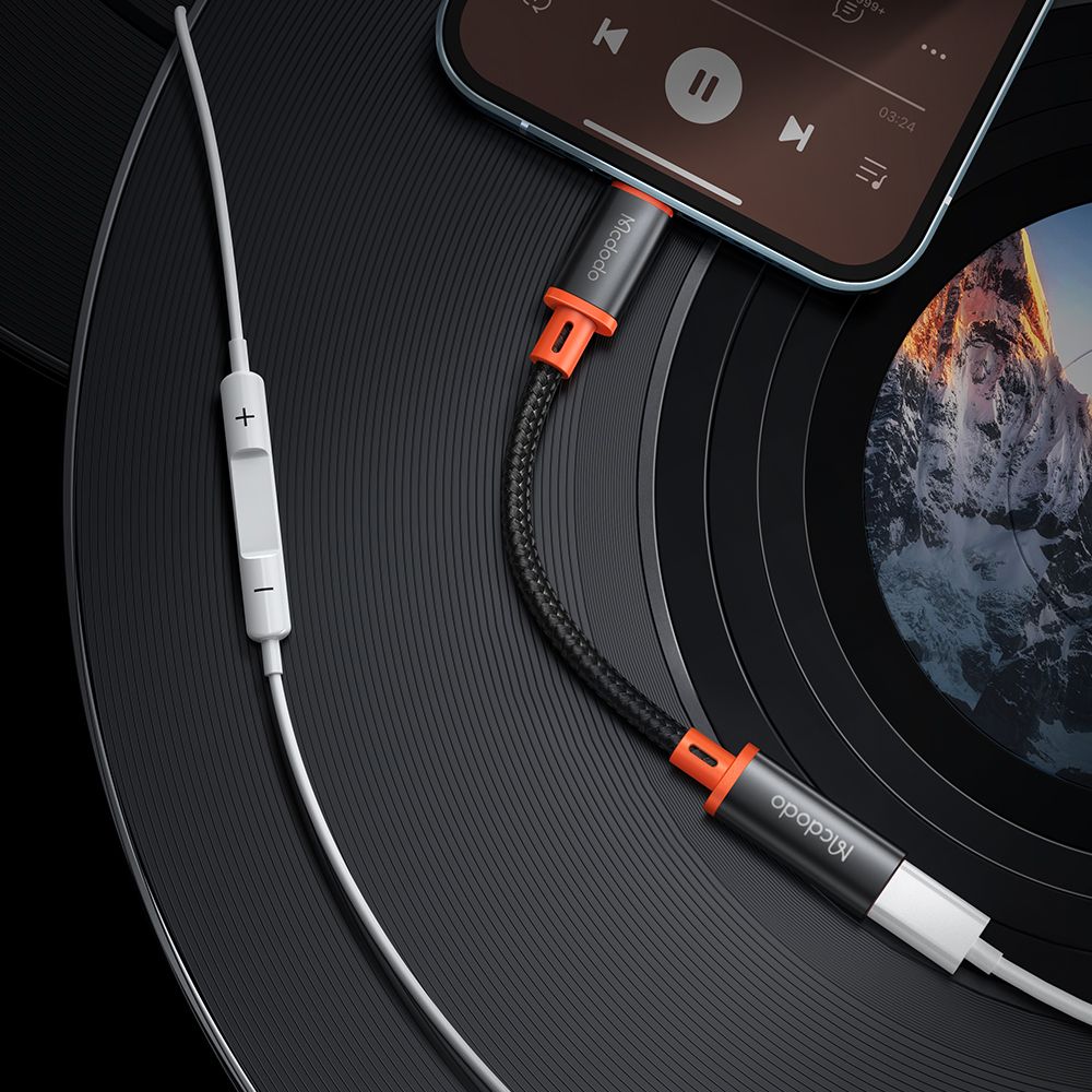 Adapter do danych i ładowania USB-C - Lightning McDodo CA-1440, Czarny