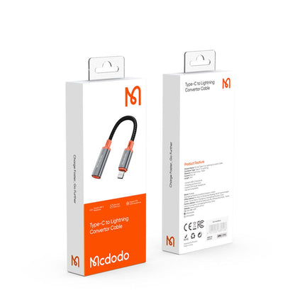 Adapter do danych i ładowania USB-C - Lightning McDodo CA-1440, Czarny