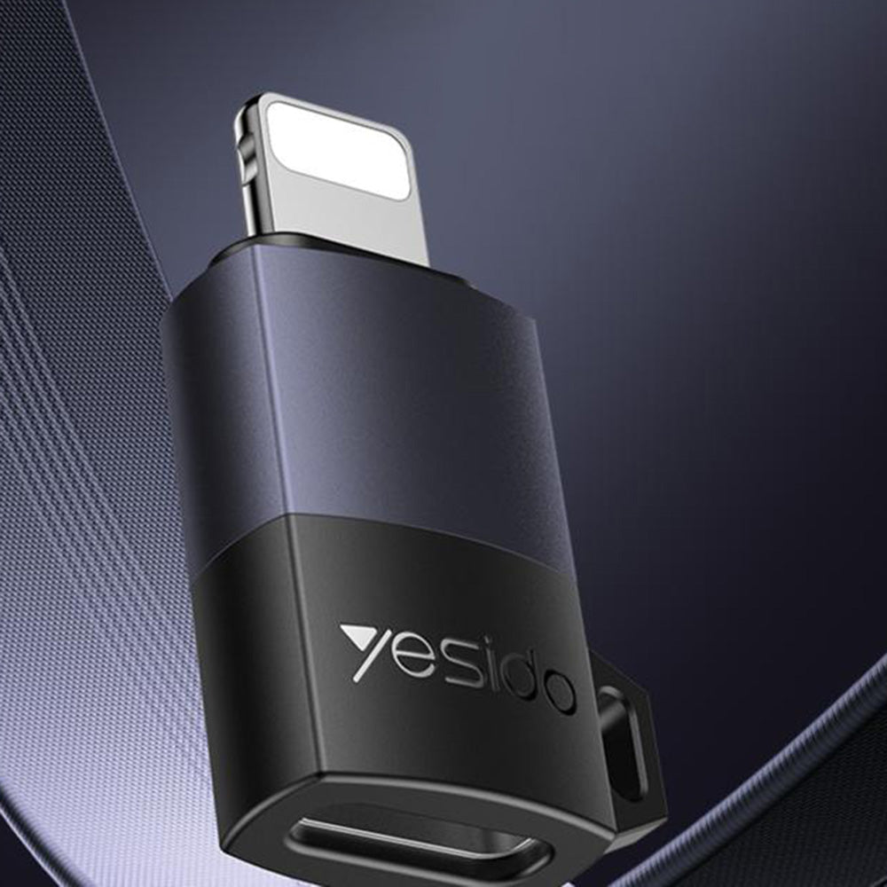 Adapter do danych i ładowania USB-C - Lightning Yesido GS27, Szary