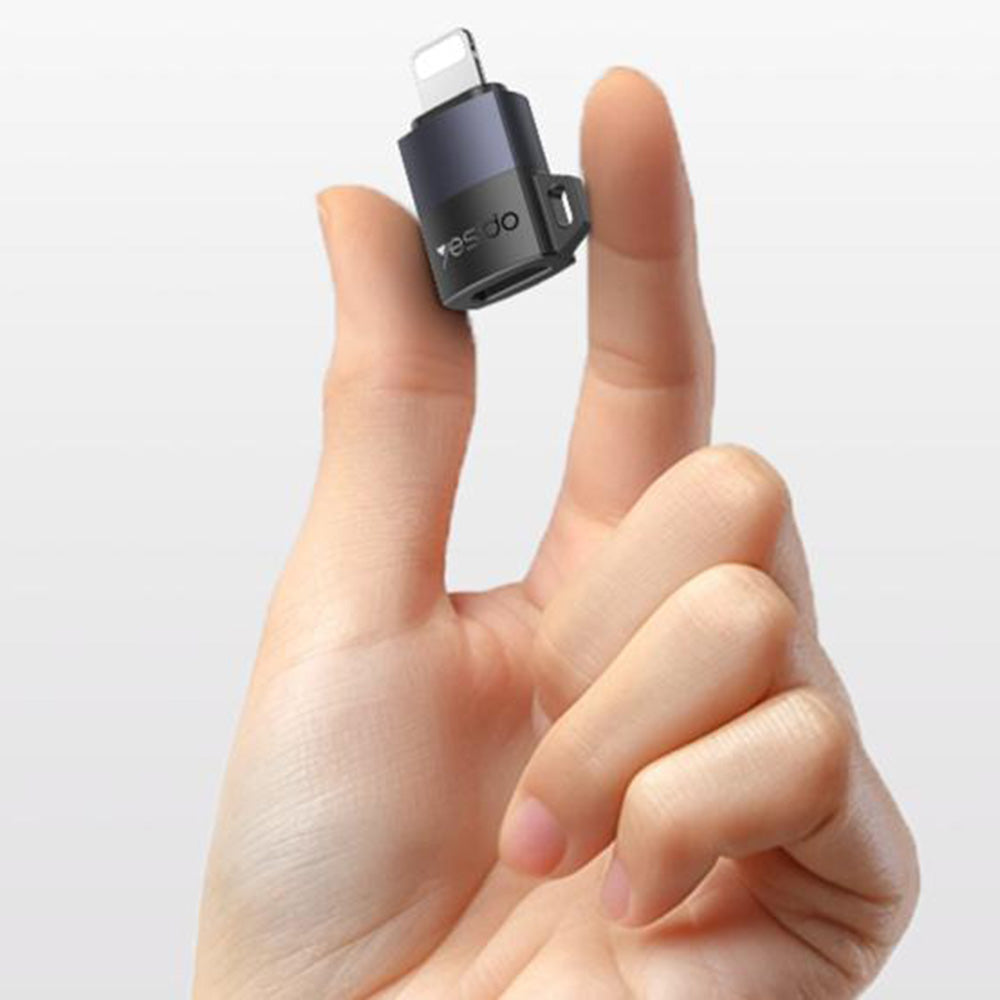 Adapter do danych i ładowania USB-C - Lightning Yesido GS27, Szary