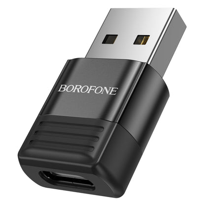 Adapter do danych i ładowania USB-C - USB-A Borofone BV18, Czarny