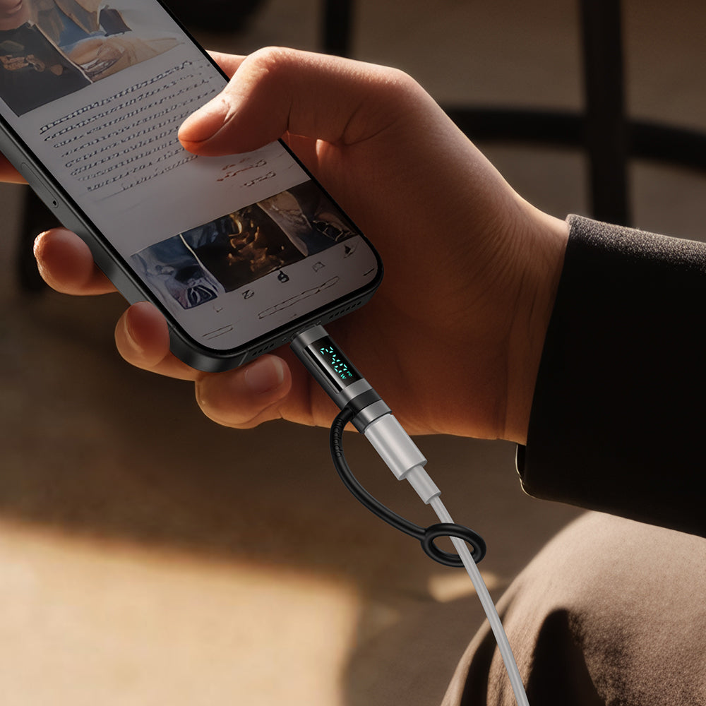 Adapter Danych i Ładowania USB-C - USB-C McDodo OT-2620 Pigeon Display, Czarny