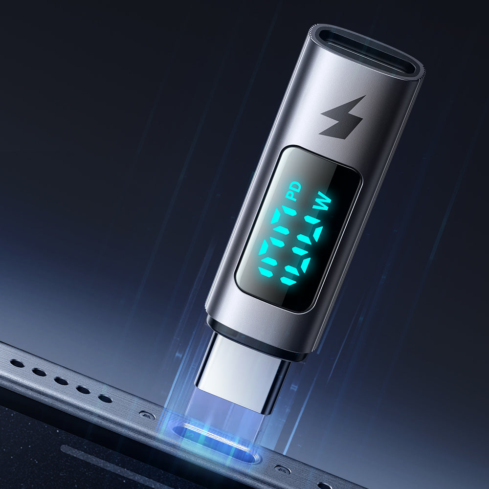 Adapter do danych i ładowania USB-C - USB-C McDodo OT-6090 Wales Display, Czarny