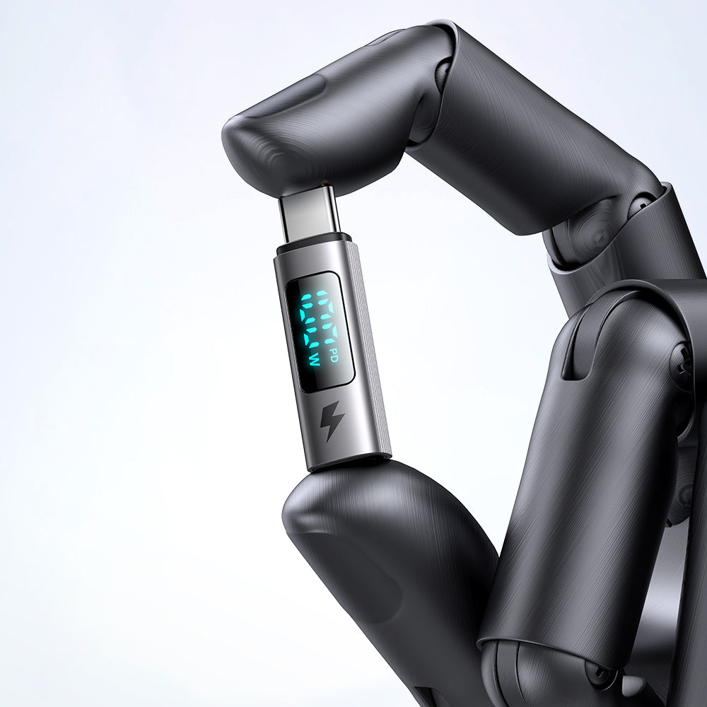 Adapter do danych i ładowania USB-C - USB-C McDodo OT-6090 Wales Display, Czarny